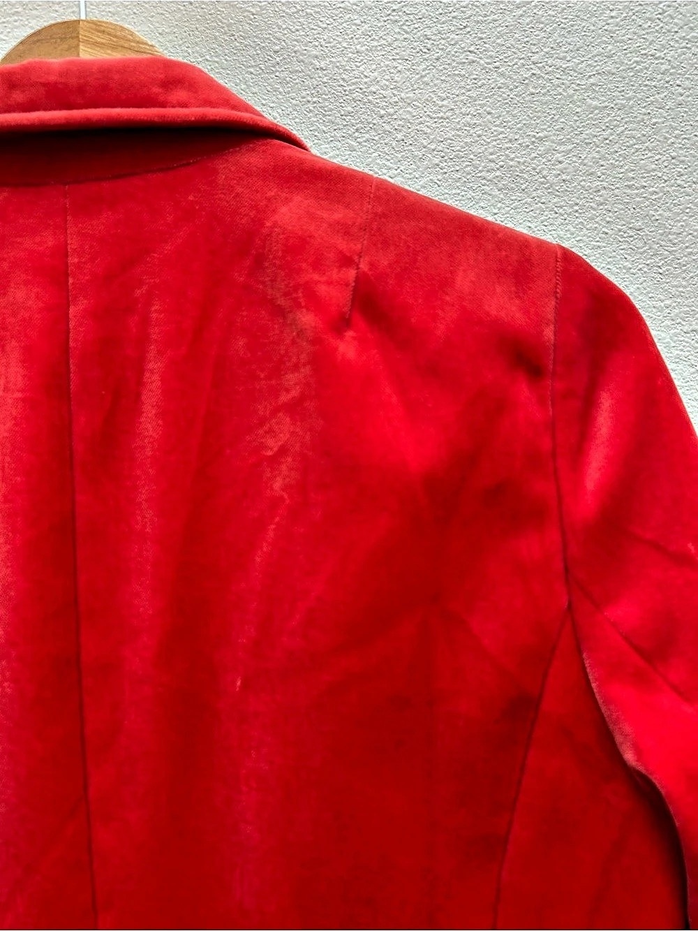 J.Crew Velvet Blazer, Rich Red, Size S/M - Picture 4 of 13